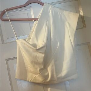 Elegant Cream one shoulder top